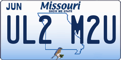 MO license plate UL2M2U