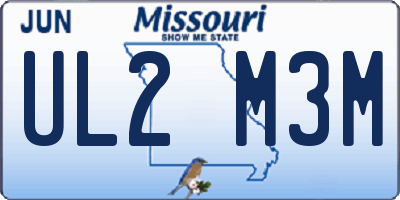 MO license plate UL2M3M