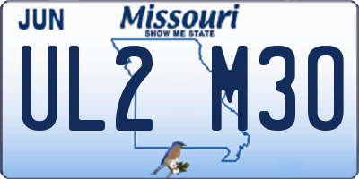 MO license plate UL2M3O