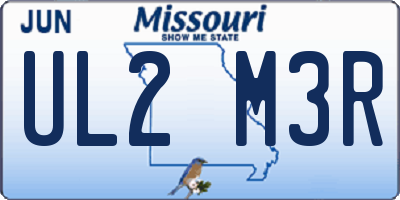 MO license plate UL2M3R