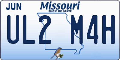 MO license plate UL2M4H