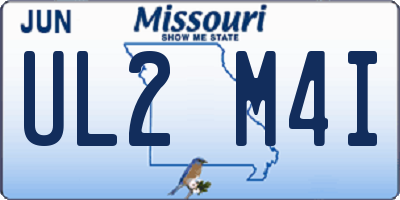 MO license plate UL2M4I
