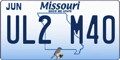 MO license plate UL2M4O