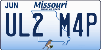 MO license plate UL2M4P