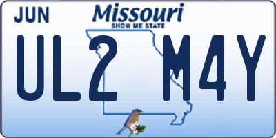 MO license plate UL2M4Y