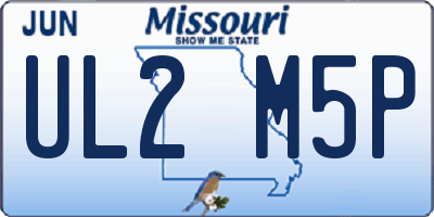 MO license plate UL2M5P