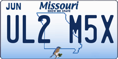 MO license plate UL2M5X