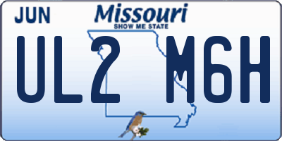 MO license plate UL2M6H