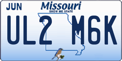 MO license plate UL2M6K