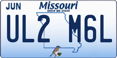 MO license plate UL2M6L