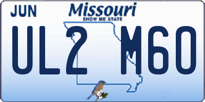 MO license plate UL2M6O