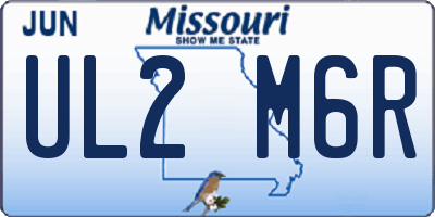 MO license plate UL2M6R