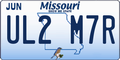 MO license plate UL2M7R