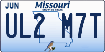 MO license plate UL2M7T