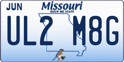 MO license plate UL2M8G