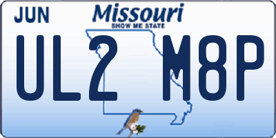 MO license plate UL2M8P