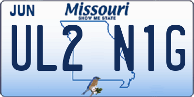 MO license plate UL2N1G
