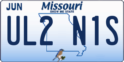 MO license plate UL2N1S