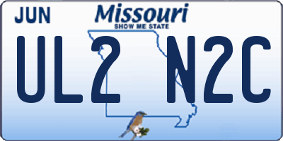 MO license plate UL2N2C