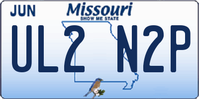MO license plate UL2N2P