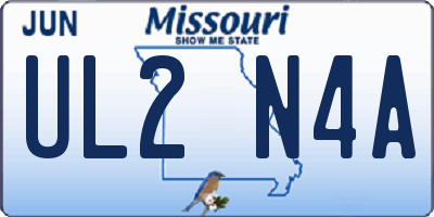 MO license plate UL2N4A