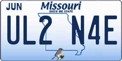 MO license plate UL2N4E