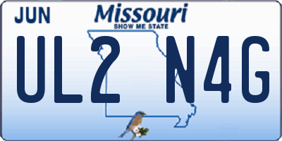 MO license plate UL2N4G
