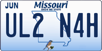 MO license plate UL2N4H