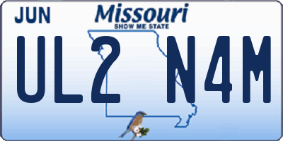 MO license plate UL2N4M