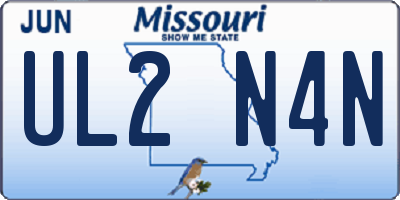 MO license plate UL2N4N
