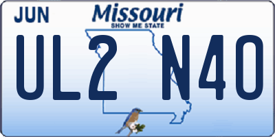 MO license plate UL2N4O
