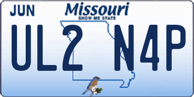 MO license plate UL2N4P