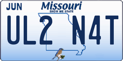 MO license plate UL2N4T
