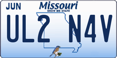 MO license plate UL2N4V