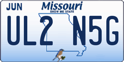 MO license plate UL2N5G