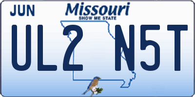 MO license plate UL2N5T