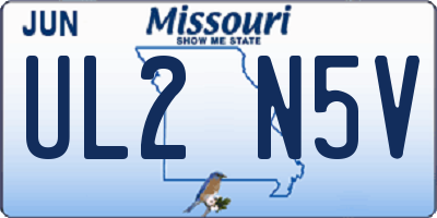 MO license plate UL2N5V