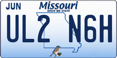 MO license plate UL2N6H