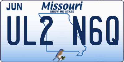 MO license plate UL2N6Q