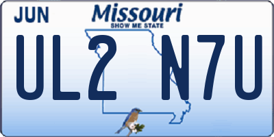 MO license plate UL2N7U