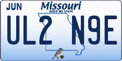 MO license plate UL2N9E