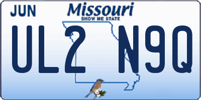 MO license plate UL2N9Q