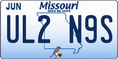 MO license plate UL2N9S