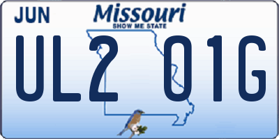 MO license plate UL2O1G