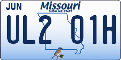 MO license plate UL2O1H