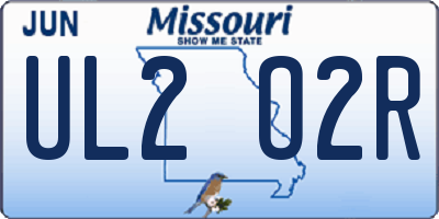 MO license plate UL2O2R