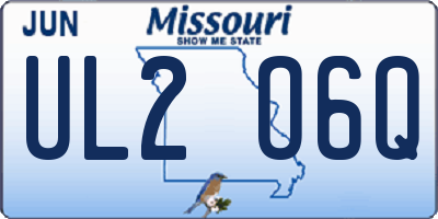 MO license plate UL2O6Q