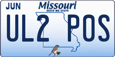 MO license plate UL2P0S
