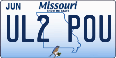 MO license plate UL2P0U