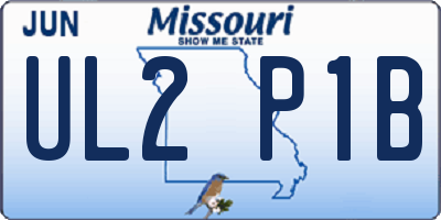MO license plate UL2P1B